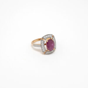 RUBY MOSS. RING 18K