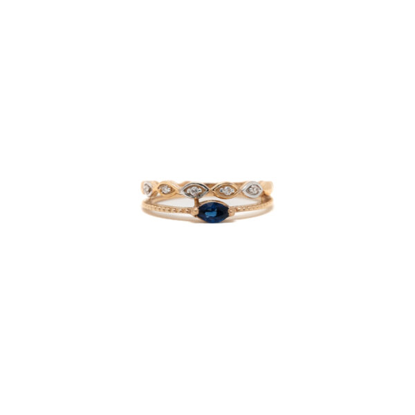 STUDDED RING 18K