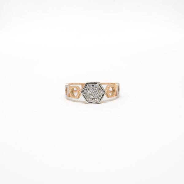 STUDDED RING 18K