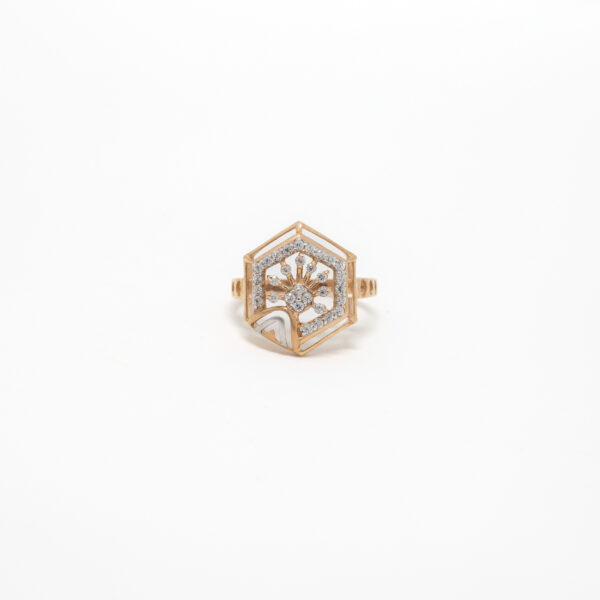 STUDDED RING 18K
