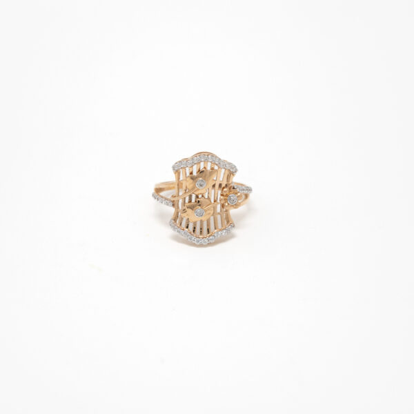 STUDDED RING 18K