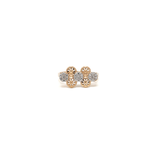 STUDDED RING 18K
