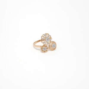 STUDDED RING 18K