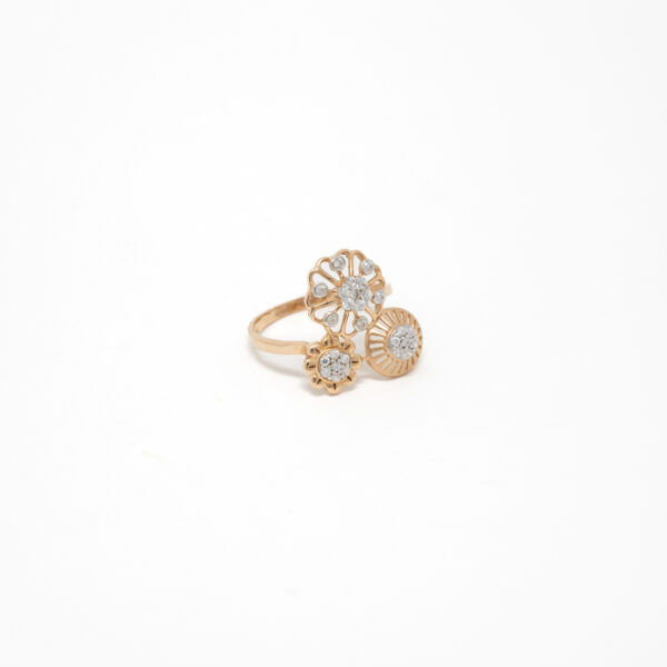 STUDDED RING 18K