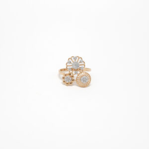 STUDDED RING 18K