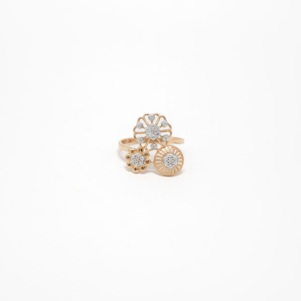 STUDDED RING 18K