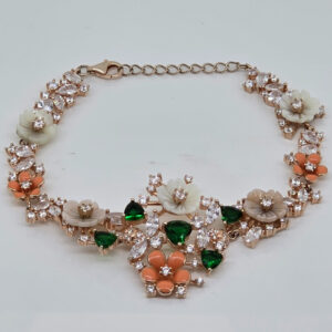 Silver MOP Flower Bracelet 92.5