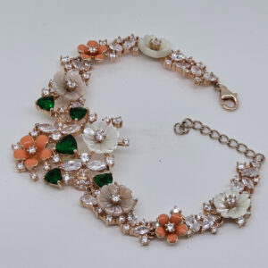 Silver MOP Flower Bracelet 92.5