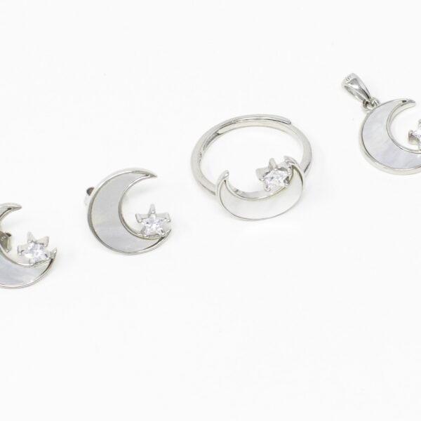 SILVER PENDANT SET RING 92.5
