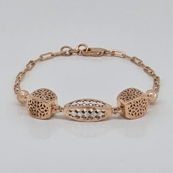SILVER FANCY CHAIN BRACELET 92.5
