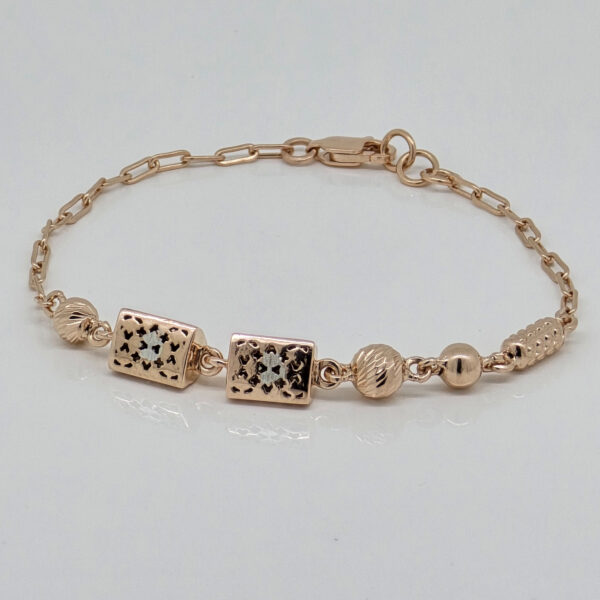 SILVER FANCY CHAIN BRACELET 92.5