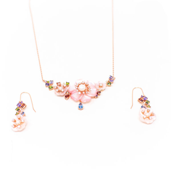SILVER MOP PENDANT SET 92.5