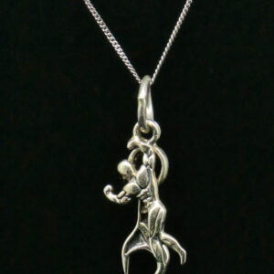 OXIDIZED-WRENCH PENDANT SILVER 92.5