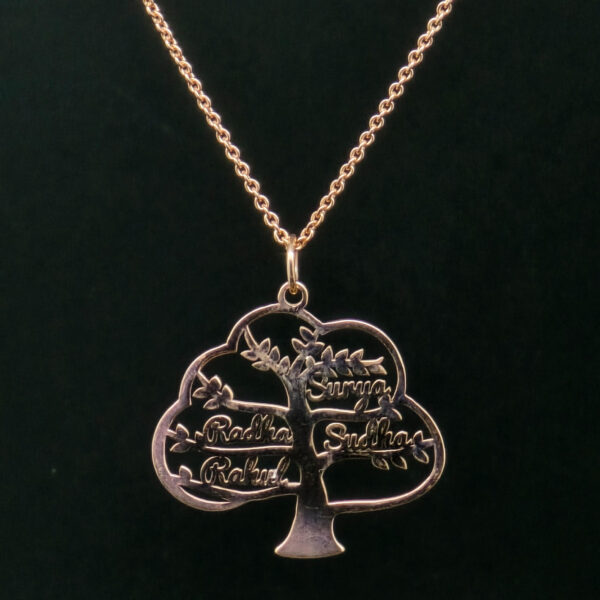 TREE NAME CHAIN PENDANT SILVER 92.5
